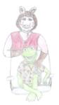 Kermit and Miss Piggy as Wash and Zoe