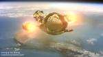 Serenity flying over earth