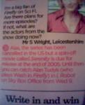 Firefly mention in March 2005 Sky Mag