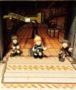 Serenity cargo bay with crew members and Mule