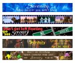 Some Serenity banners...feel free to use and abuse 'em!